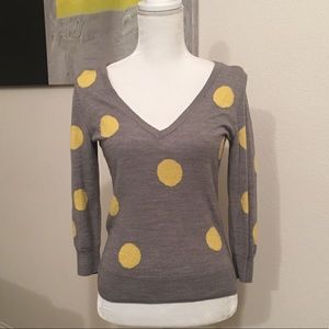 Polka dot v-neck top